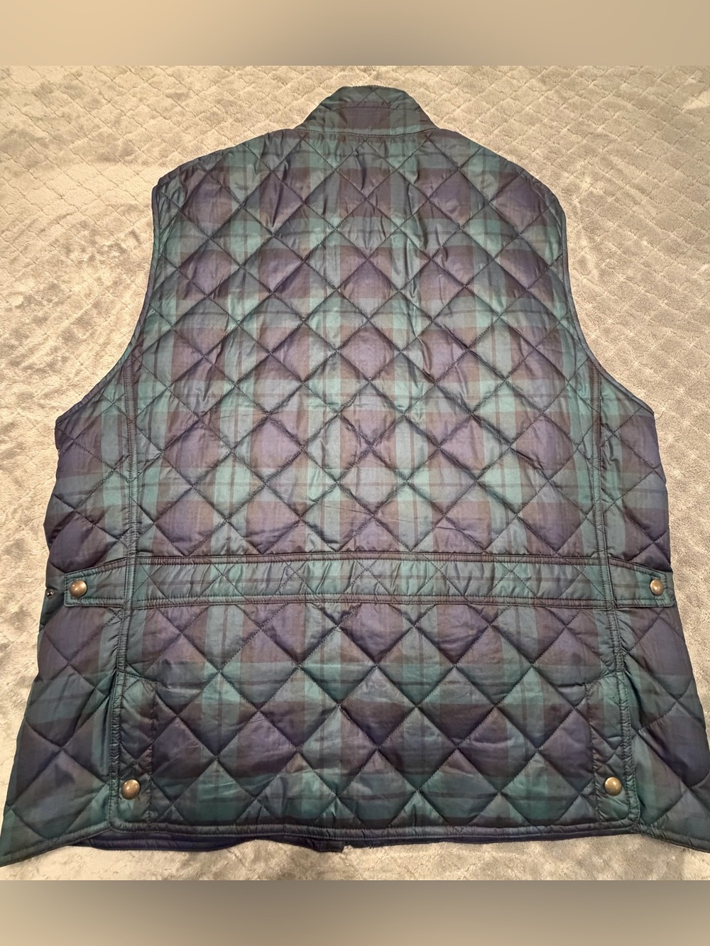 Polo Ralph Lauren Polo Club Quilted Black Watch Plaid Vest Men’s XXL - Picture 6 of 7